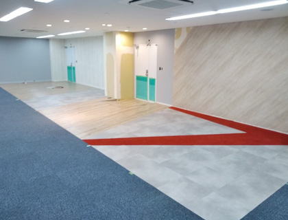 床工事（タイルカーペット、塩ビタイル等）